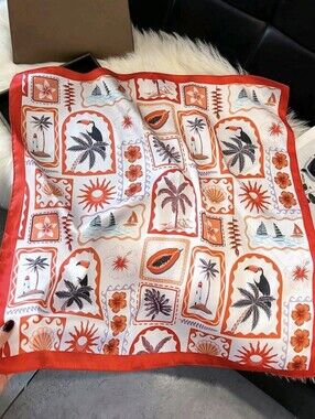 Tropical Beach Theme Scarf NEW